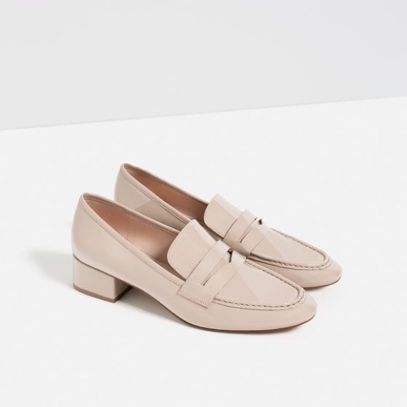 coming soon▫︎zara patent loafer with chunky heel